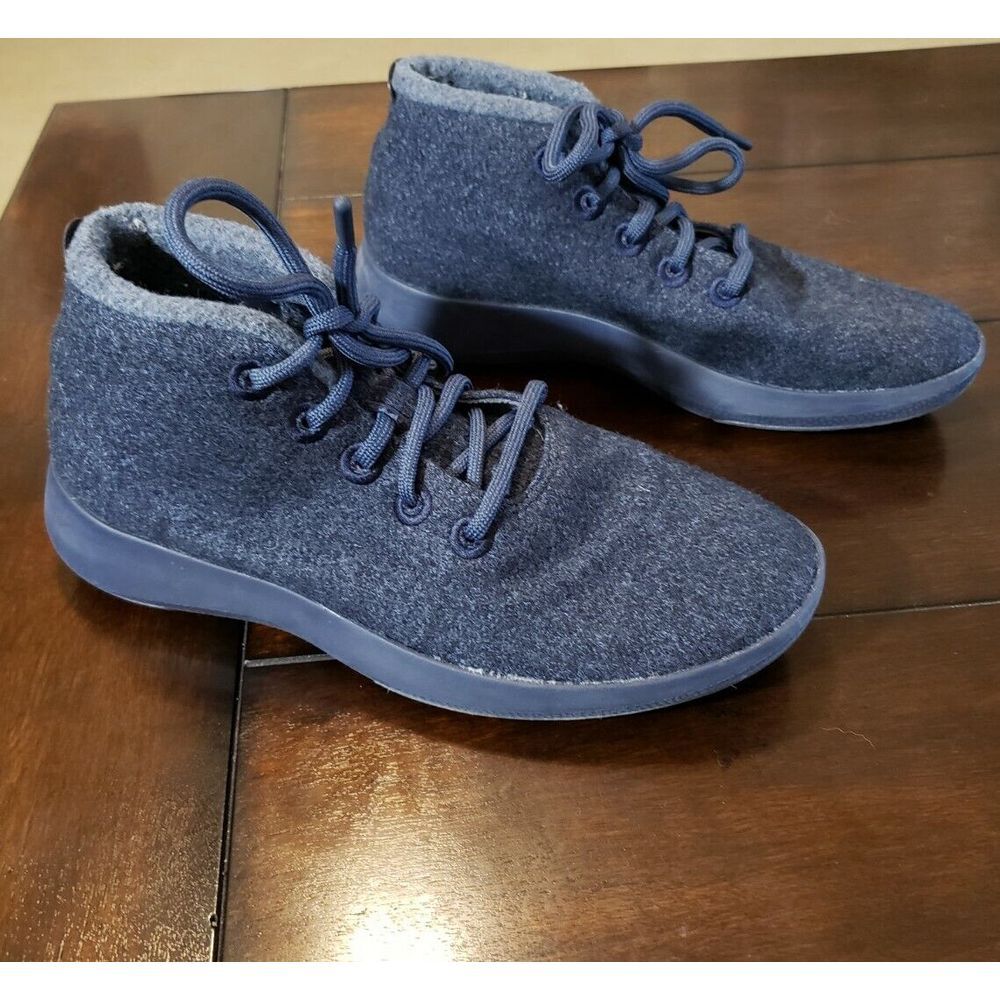 Women's Allbirds Runner Up Mizzles Sneakers 10 Blue Wool High Top Running‎ Shoes